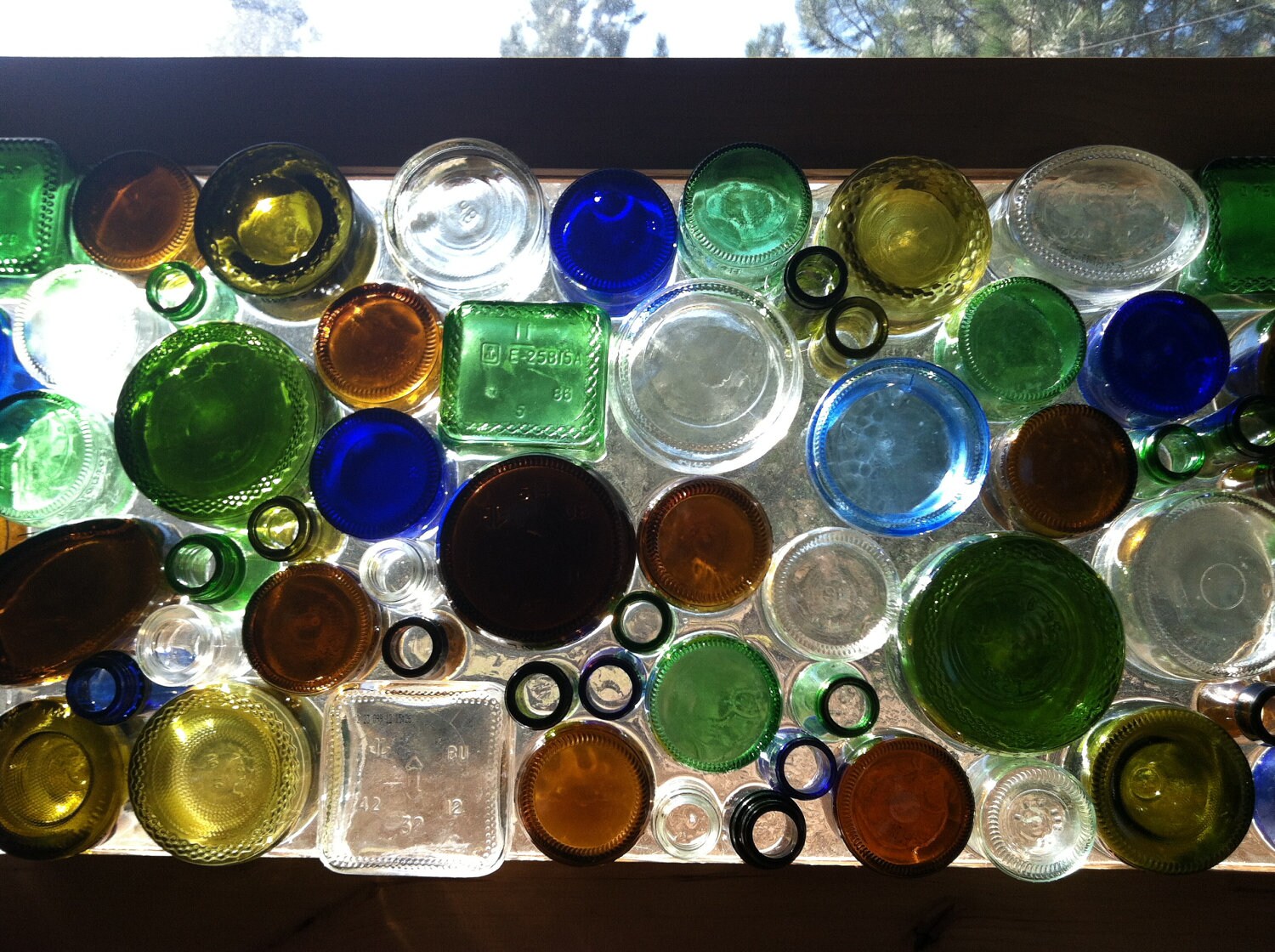 UpCycled Glass bottle window panel
