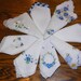 Gorgeous Vintage Lot of 8 BLUE Embroidered Floral and Crochet Wedding Handkerchiefs, PERFECT, 7619