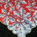 Gorgeous Vintage 15" Handrolled Linen Fall Autumn Leaves and Acorns Floral Wedding Favors Handkerchief, 7634