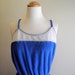 Adorable 80s terrycloth NAUTICAL sundress with CRISS CROSS back sz. Medium/Large