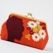 Cosmetic pouch - Girl's silhouette in red - metal frame pouch