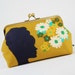 Cosmetic pouch - Starlet in absinthe - metal frame clutch bag