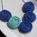 SALE--Cobalt and Aqua Rosette Bib Necklace
