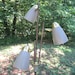 Reserved for Erika...Vintage Mid Century Modern Taupe Metal Floor Lamp with Three Adjustable Lights
