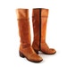 Campus Boots Leather Vintage 1970s Stacked Heel Carmel Brown Leather Women's size 6 M