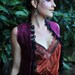 RESERVED for L - Felt Witches Pagan Crescent Moon Lace Bolero OOAK