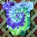 Tie Dye Baby Onesie - Purple Forest Swirl - 18 months - Ready to Ship