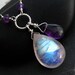 Moonstone Necklace, Amethyst Necklace on Sterling Silver - Plum Moon by CircesHouse on Etsy