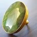 Sage Green Agate Ring -14k Gold - OOAK - Statement Piece
