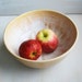 Rustic Serving Bowl - Handmade Golden Honey and Cream Glazed Rustic Bowl - Ceramic Bowl - Deeply Discounted "Second"