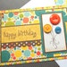Birthday Card with Matching Embellished Envelope - Summer Balloons