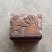 Antique copper on wood PRINTERS BLOCK - Tea Time in the18th or 19th Century