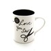 SALE Sewing Crafter Mug with Scissors and Button I Love You Sew