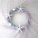 BEACH DECOR SEAGLASS wreath in driftwood-toned spiral, nautical decor, beach glass