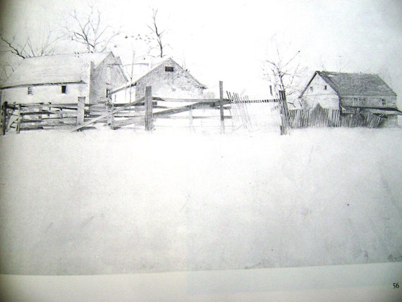 Andrew Wyeth Dry Brush and Pencil Drawings 1968 by ArtandBookShop