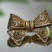 Vintage Silver Filigree Bow Brooch