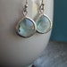 Delicate Aquamarine Glass Drop Earrings