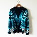 Oversized 80s Geometric Sweater