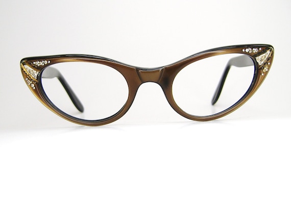 Vintage 50s Cat Eye Sunglasses Or Eyeglasses Frame Satiny