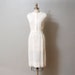 1950s Dress - White Linen Pintuck Dress