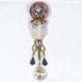 vintage 1980s Brooch Face Artist Created with Dangles