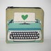 Ruby Star Typewriter Padded zippered Pouch