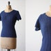 1970's navy knit sweater