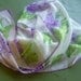 Vintage Purple Floral Silk Scarf
