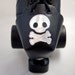 DA-45 Leather Toe Guards with Silver Skulls and Crossbones