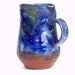 Blue Mug or Teacup Twisted Rim
