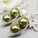 Set Of 2 Peas In A Pod Necklace 2,3 Or 4 Peas Choose Your Color Swarovski Pearls
