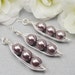 Set of 3 Three Peas In A Pod Necklaces - BFF, Best Friends, Bridesmaids or Family