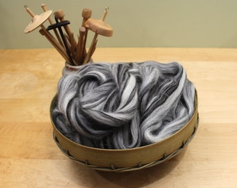 Icelandic Wool - Natural Humbug - Undyed Roving for Spinning or Felting (8 oz)