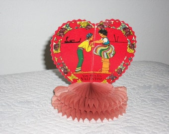 1930s, Fold Up Fan Type, Stand Up, Valentine, Used, Excellent Condition