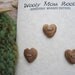 3 Maple Heart Buttons- Reclaimed Wood Buttons- Wooden Button- Knitting, Sewing, Craft Buttons