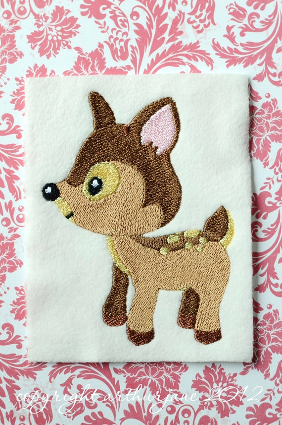 Fawn Embroidery Design INSTANT DIGITAL DOWNLOAD Woodland