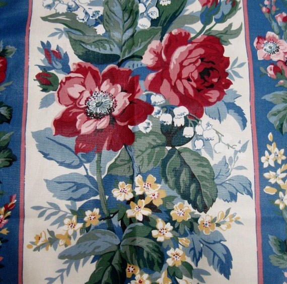 Waverly Decorator Fabric Carolina Rose Screenprint Roses