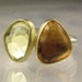 SALE - Rose Cut Citrine and Lemon Quartz Stacking Ring Set - 18k Yellow Gold and Sterling Silver, 15% OFF