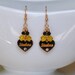 Steeler Inspired Love Ya From the Bottom of My Black and Gold Heart Earrings