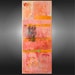 Abstract Painting Mixed media textured flowers, 8x20 drawing little girls, orange pink blue fuchsia black textured