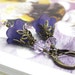 Flower Earrings, Vintage Style Jewelry, Purple Lilac Swarovski Earrings, Dangle Earrings, Feminine Jewelry, Gifts for Women
