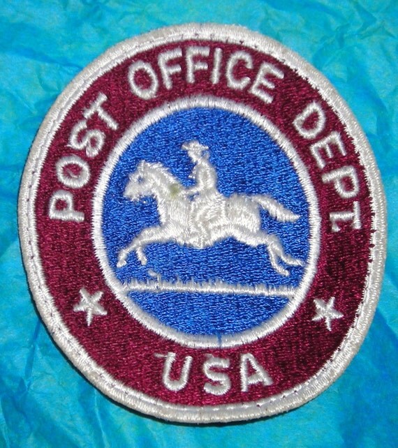 Post Office Patch....Pony Express....Vintage...Post Office