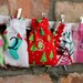 Contemporary Funky Christmas Advent Calendar (1) - Pink, Green, Multi - 24 MINI BAGS Garland