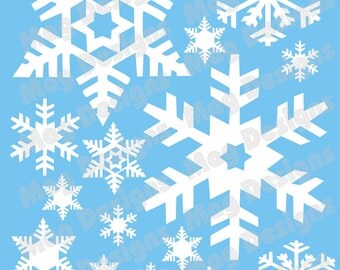 Snowflake Decals for Winter Weddings - White, Silver or Gold- Professional Vinyl