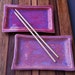 Key West Coral Reef Pink Ceramic Sushi Plate Set