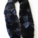 Fur Boa Wrap Scarf in Black Faux Fur