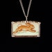 Bunnykins running bunny rabbit broken china jewelry necklace pendant