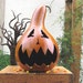 Halloween Gourd Jack O Lantern XX Large Natural Spooky Fall Harvest Candy Bowl Trick or Treat Decoration
