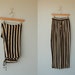 striped pants / palazzo pants / rayon summer pants / high waisted pants / wide leg pants - size small , medium
