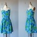60s dress / 1960s dress / floral party dress / sundress / summer dress - size medium